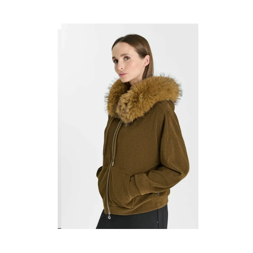 Sweat femme hiver zippé capuche LE TEMPS DES CERISES