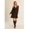 Robe hiver en voile imprimé choco MOLLY BRACKEN