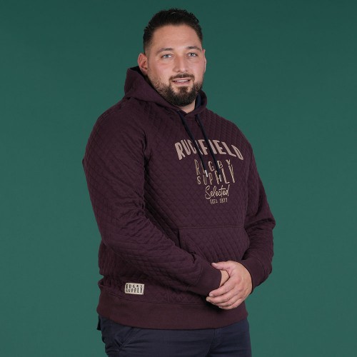 Sweat capuche homme hiver bordeaux RUCKFIELD