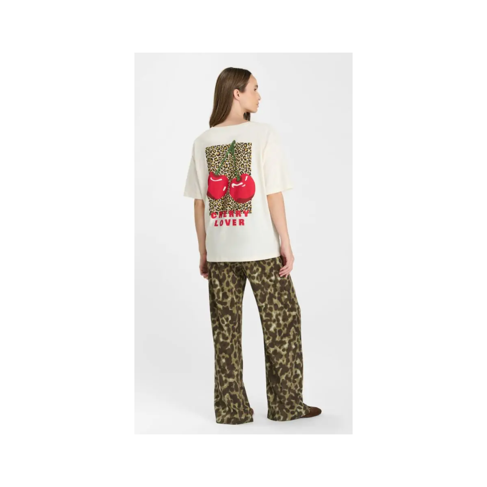 T-shirt HIVER femme Rocky, ivoire imprimé léopard LE TEMPS DES CERISES