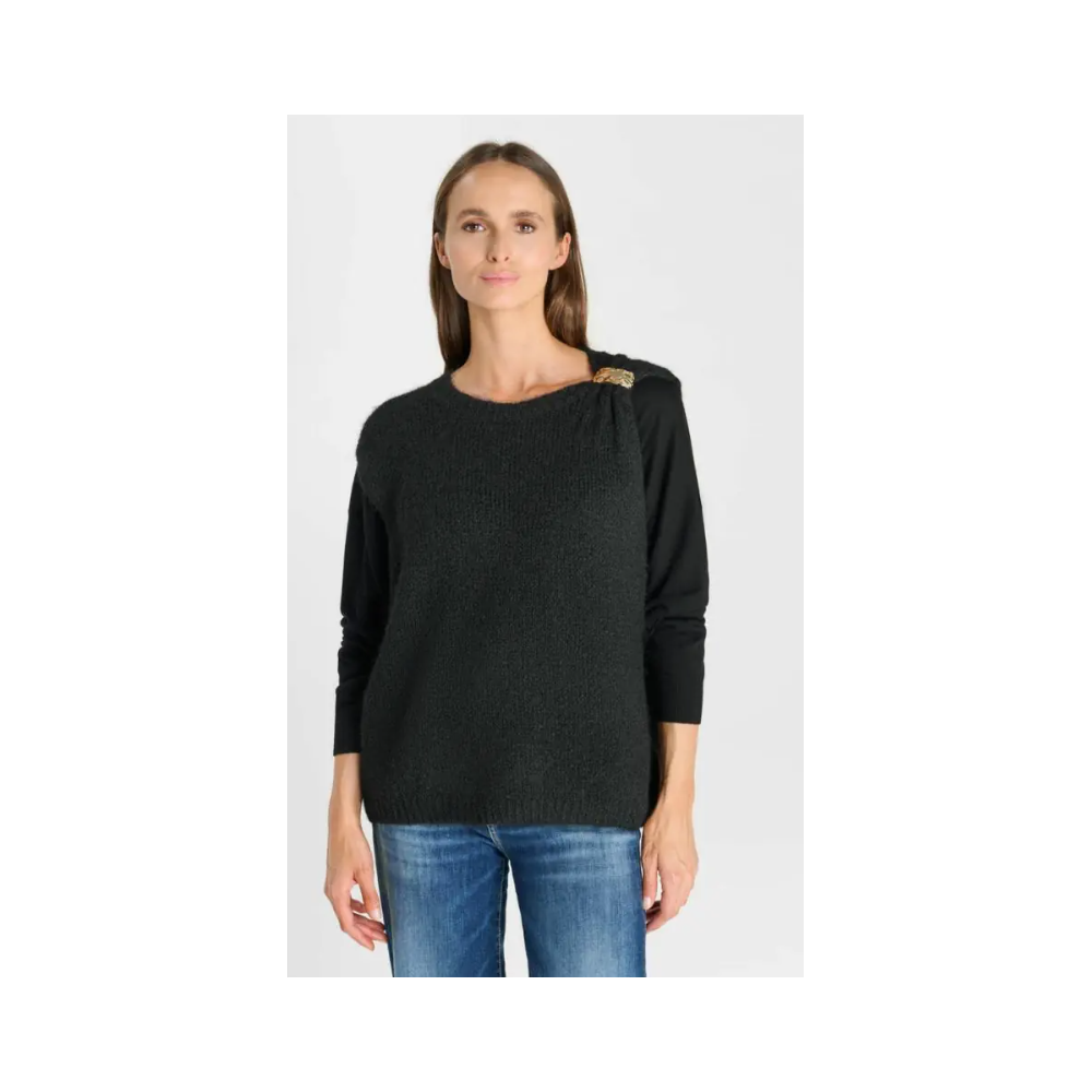 Pull HIVER femme Kestrel, noir sans manches LE TEMPS DES CERISES