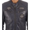 Blouson cuir homme Daytona kaki