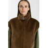 Gilet HIVER femme, marron réversible Fauve LE TEMPS DES CERISES