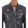 Blouson cuir homme Daytona kaki