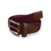 Ceinture tressée homme bordeaux RUCKFIELD