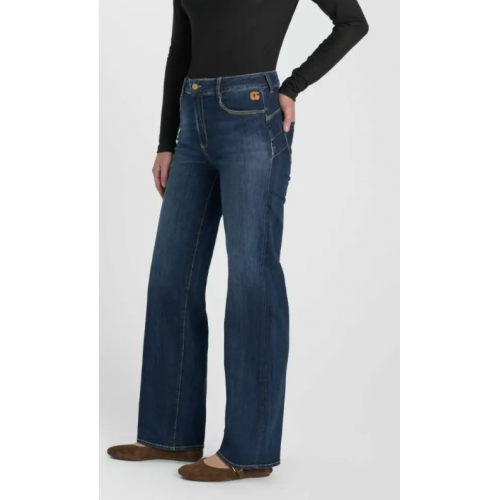 Jean femme pulp wide leg Astral bleu foncé LE TEMPS DES CERISES