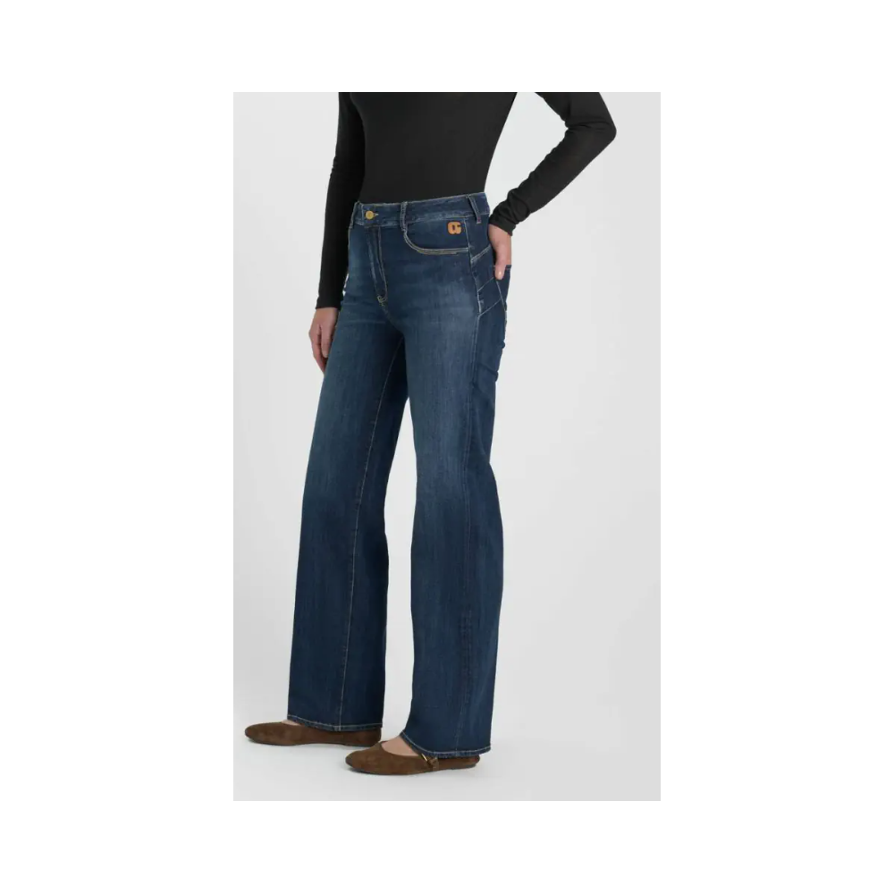 Jean femme pulp wide leg Astral bleu foncé LE TEMPS DES CERISES