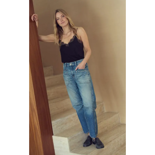 Jean femme balloon Madie club bleu moyen LE TEMPS DES CERISES