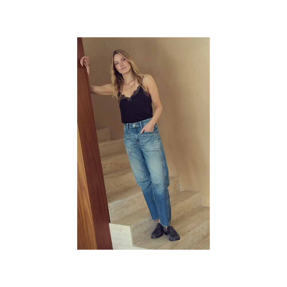 Jean femme balloon Madie club bleu moyen LE TEMPS DES CERISES