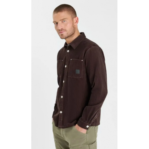 Surchemise Mage HIVER, homme marron en velours LE TEMPS DES CERISES