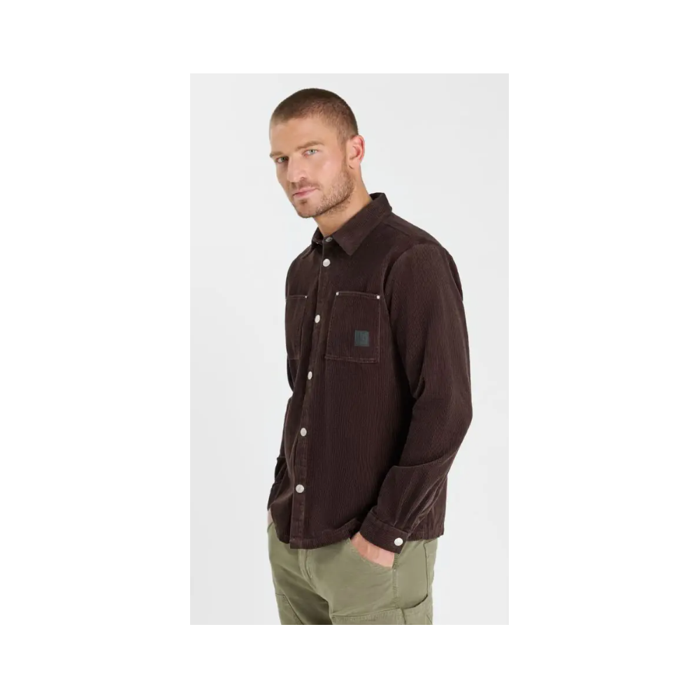 Surchemise Mage HIVER, homme marron en velours LE TEMPS DES CERISES