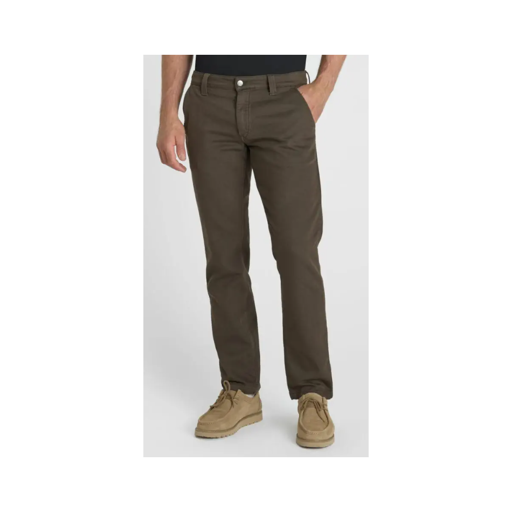 Pantalon HIVER homme, chino jogg Kyle marron LE TEMPS DES CERISES