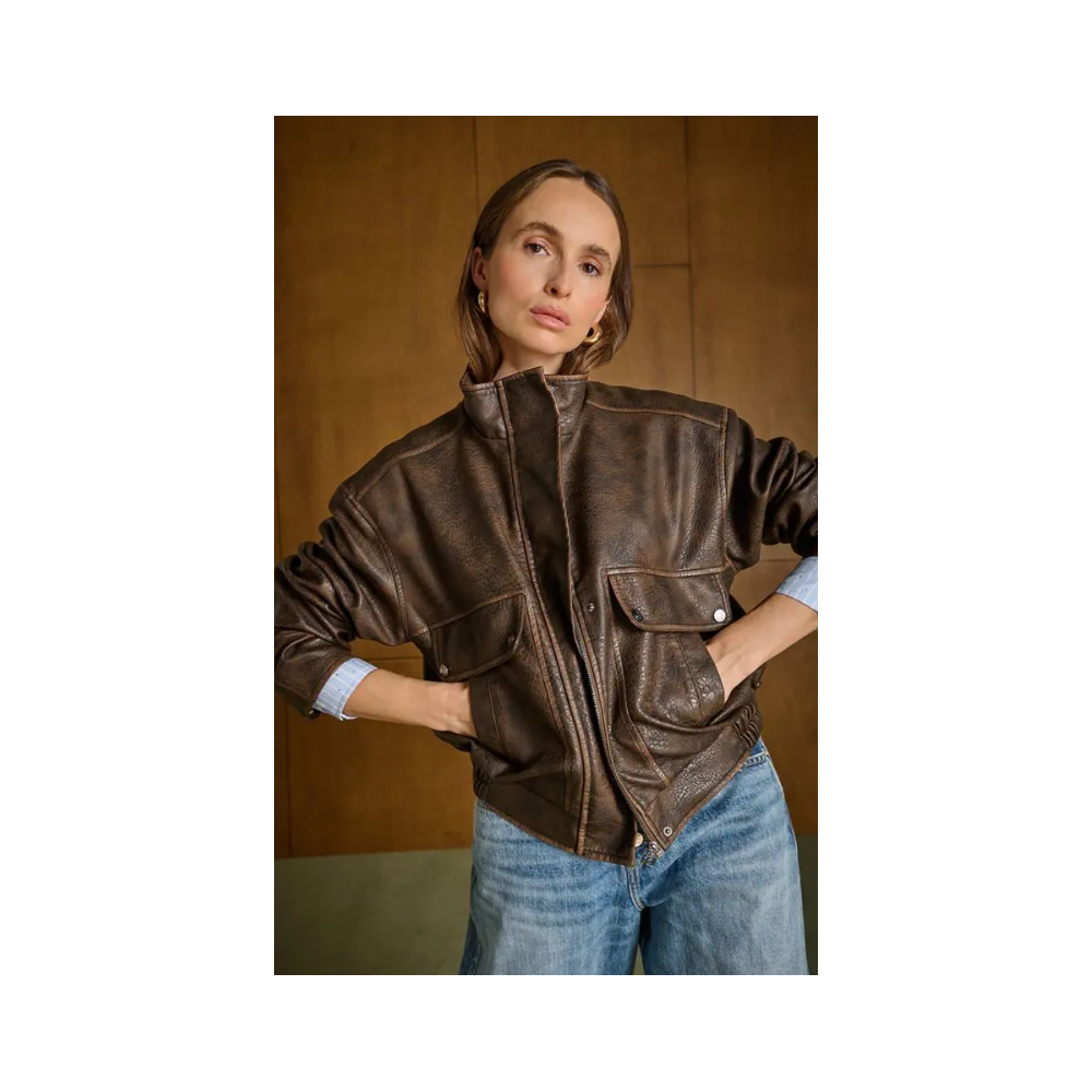 Blouson HIVER Brownie femme, choco vielli LE TEMPS DES CERISES