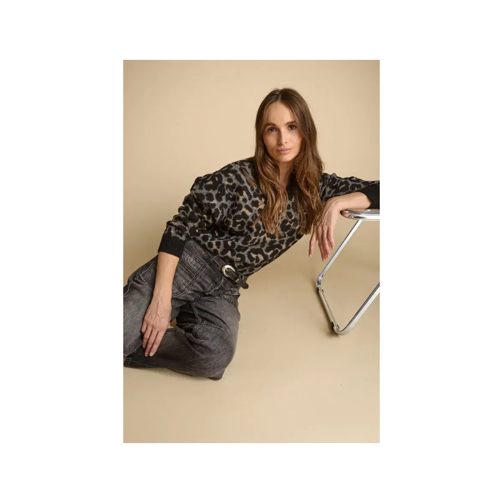 Pull Dallas HIVER femme, imprimé animalier LE TEMPS DES CERISES