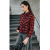 Chemise HIVER, loose Femme original à carreaux rouge FREEMAN T PORTER