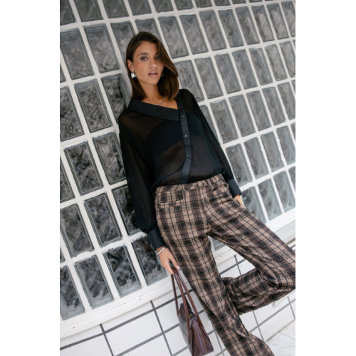 Chemise HIVER, asymétrique transparente Femme black FREEMAN T PORTER