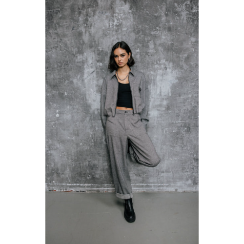 Pantalon workwear 7/8 taille mi-haute Femme ultimate gris FREEMAN T PORTER