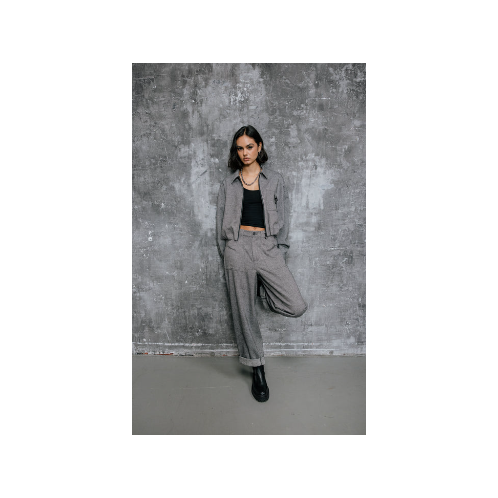 Pantalon workwear 7/8 taille mi-haute Femme ultimate gris FREEMAN T PORTER