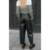 Pantalon HIVER, barrel 7/8 Femme simili noir FREEMAN T PORTER
