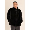 Veste HIVER femme, imitation fourrure noire MOLLY BRACKEN