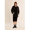 Manteau HIVER femme, anthracite boutonné au col large MOLLY BRACKEN