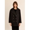 Manteau HIVER femme, anthracite boutonné au col large MOLLY BRACKEN