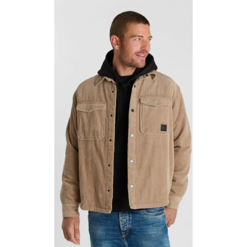 Surchemise HIVER Rixo, homme beige en velours LE TEMPS DES CERISES