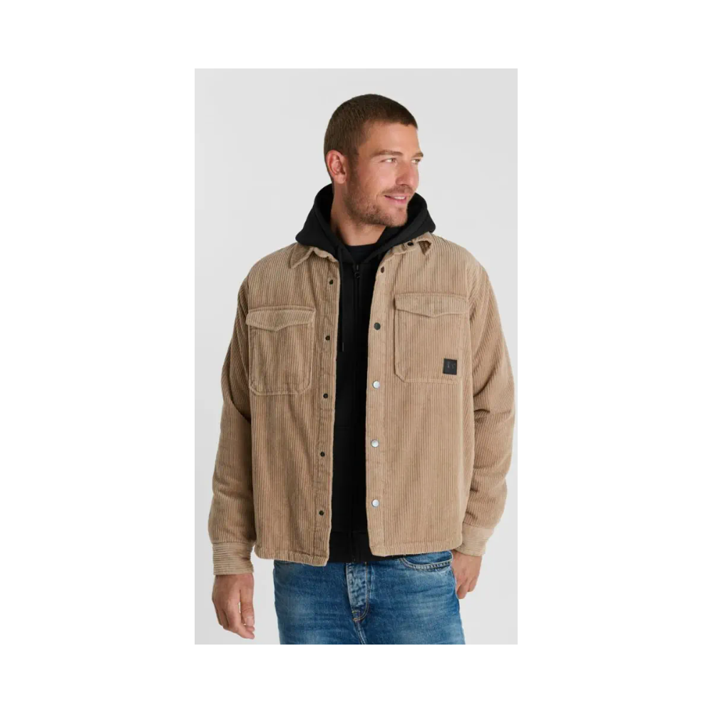Surchemise HIVER Rixo, homme beige en velours LE TEMPS DES CERISES
