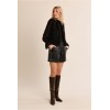 Gilet femme HIVER, sans manches imitation mouton noir MOLLY BRACKEN
