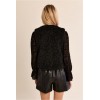 Gilet femme HIVER, sans manches imitation mouton noir MOLLY BRACKEN
