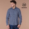 Chemise homme HIVER bleu marine à manches longues no-iron Ruckfield Ligne City