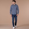 Chemise homme HIVER bleu marine à manches longues no-iron Ruckfield Ligne City