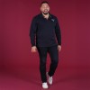 Polo homme HIVER, manches longues Autumn Rugby Camp bleu marine - GOTS