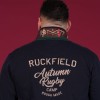 Polo homme HIVER, manches longues Autumn Rugby Camp bleu marine - GOTS