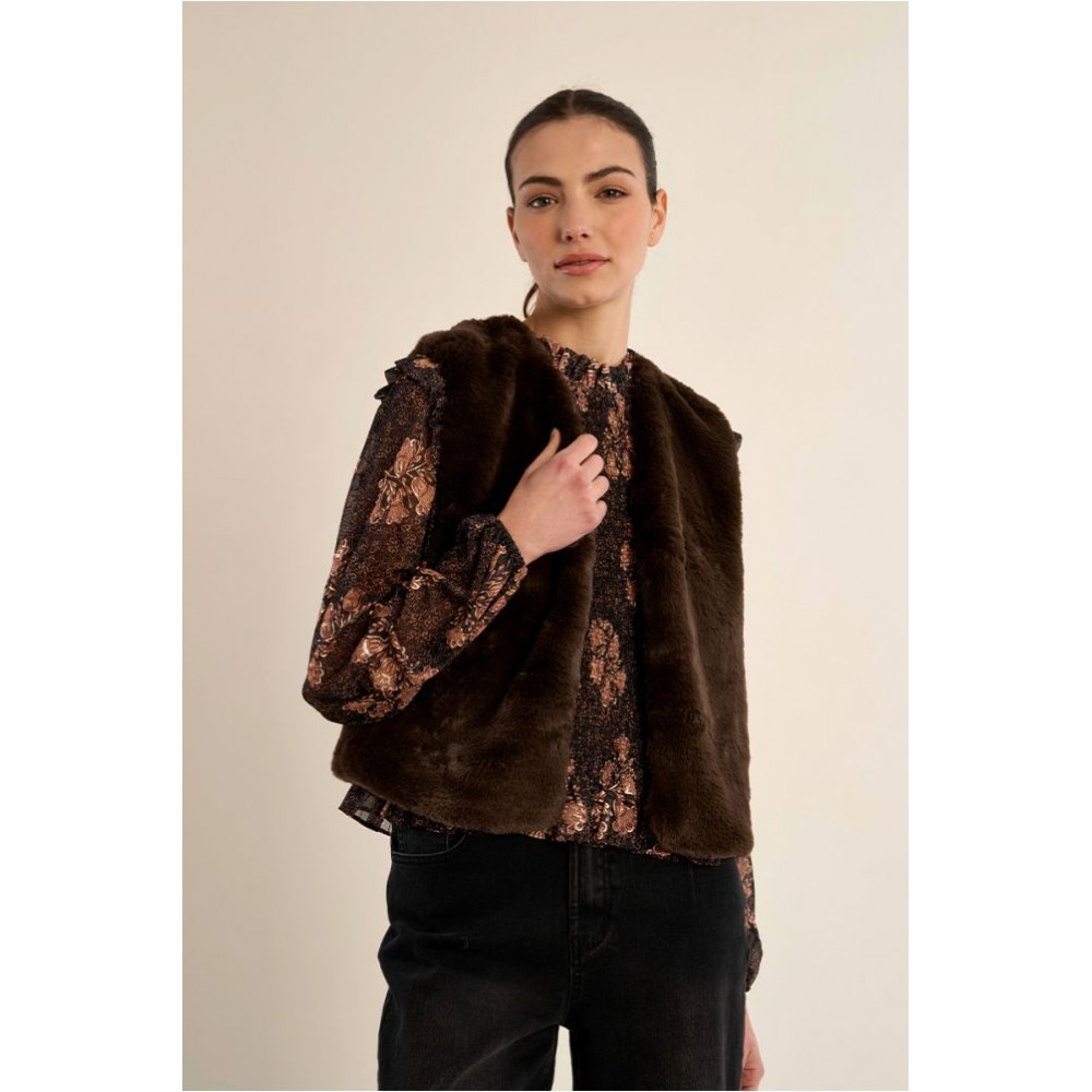 Veste femme HIVER, sans manches en fausse fourrure MOLLY BRACKEN
