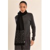Écharpe femme HIVER, léopard, à paillettes noir MOLLY BRACKEN