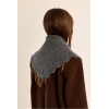 Col femme HIVER, en maille, broderies ajourées anthracite MOLLY BRACKEN