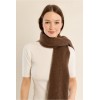Écharpe femme HIVER, marron en maille, à franges MOLLY BRACKEN