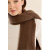 Écharpe femme HIVER, marron en maille, à franges MOLLY BRACKEN