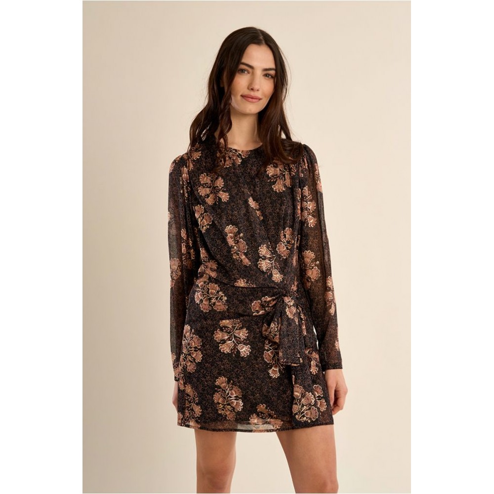 Robe HIVER, courte nouée, semi-transparente imprimé MOLLY BRACKEN