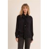 Blouse HIVER femme, noire à col lavallière MOLLY BRACKEN