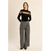 Pull femme HIVER, fin côtelé noir MOLLY BRACKEN