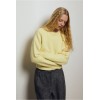Pull femme HIVER, crop côtelé jaune MOLLY BRACKEN