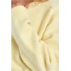 Pull femme HIVER, crop côtelé jaune MOLLY BRACKEN
