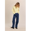 Pull femme HIVER, crop côtelé jaune MOLLY BRACKEN