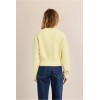 Pull femme HIVER, crop côtelé jaune MOLLY BRACKEN