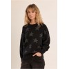 Pull femme HIVER, noir en maille, étoilé irisées MOLLY BRACKEN