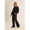 Pull femme HIVER, noir en maille, étoilé irisées MOLLY BRACKEN