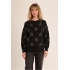 Pull femme HIVER, noir en maille, étoilé irisées MOLLY BRACKEN