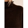 Pull femme HIVER,  marron à strass, côtelé, col roulé MOLLY BRACKEN